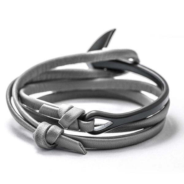 【完売間近】 TOWTOW.ARCHIVE Monda Leather Bracelet Gray TOWTOW ARCHIVE Monda Leather Bracelet