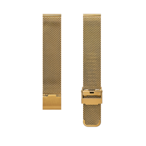 Stainless Steel Mesh Watch Strap, 18mm-GOLD