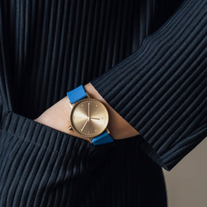 B60 Watch, Gold Case, Gold Dial, Silicone Strap