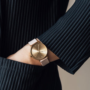 B60 Watch, Gold Case, Gold Dial, Silicone Strap