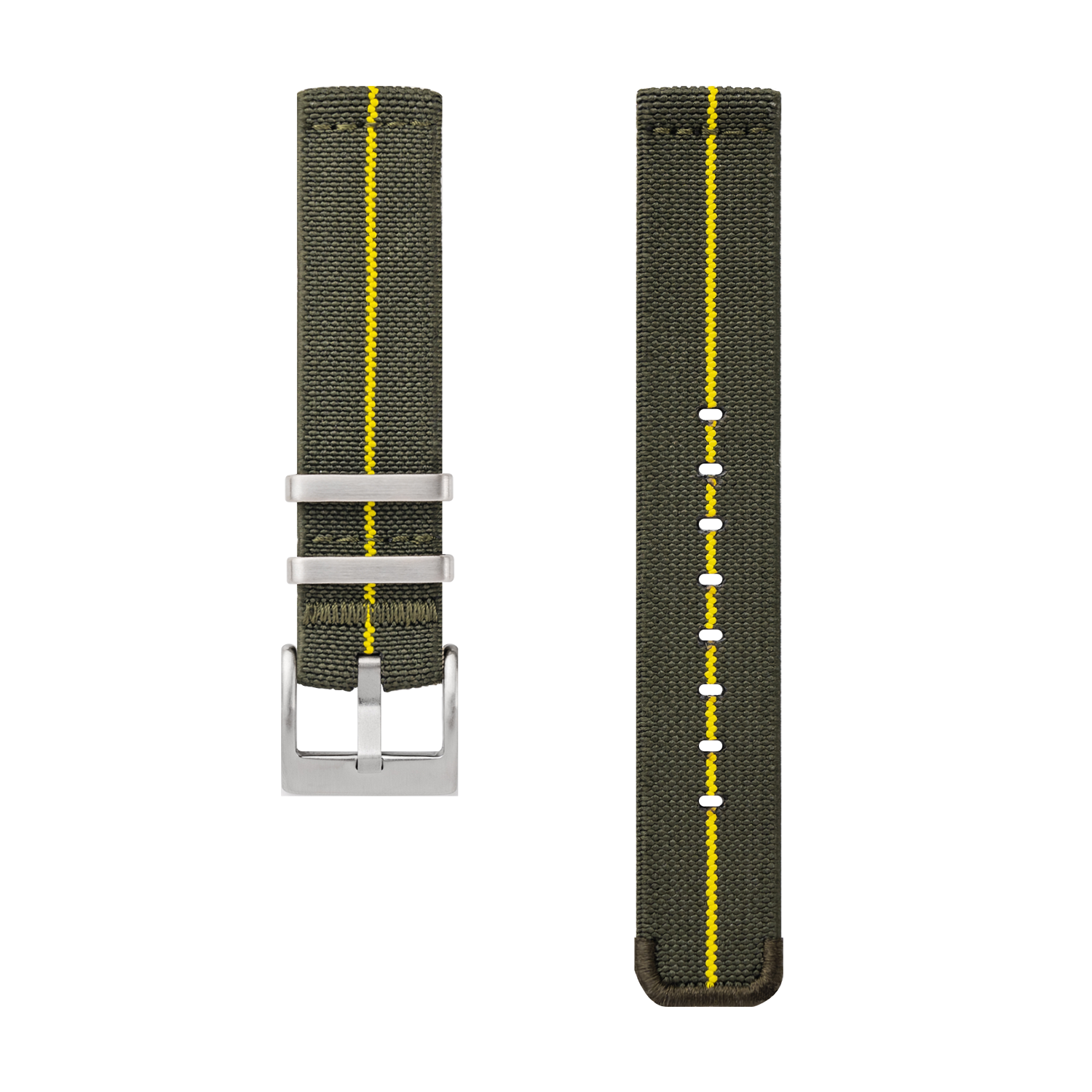 Stretch Nylon Watch Strap, 18mm, Green