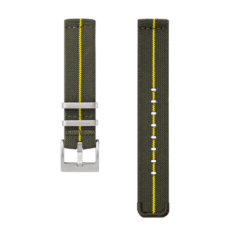 Stretch Nylon Watch Strap, 18mm, Green
