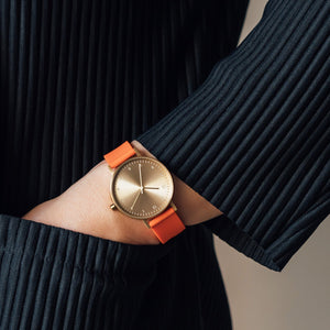 B60 Watch, Gold Case, Gold Dial, Silicone Strap