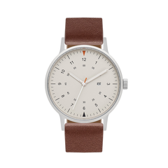 【専用】シルバー 四角形 時計 B70 Watch, Silver Case, Beige Dial, Calendar, Luminous