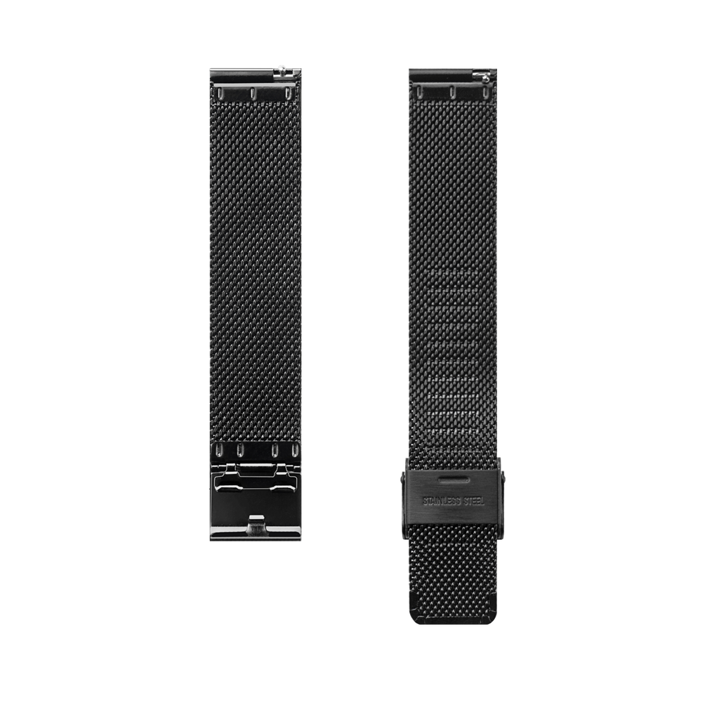Stainless Steel Mesh Watch Strap, 18mm-BLACK