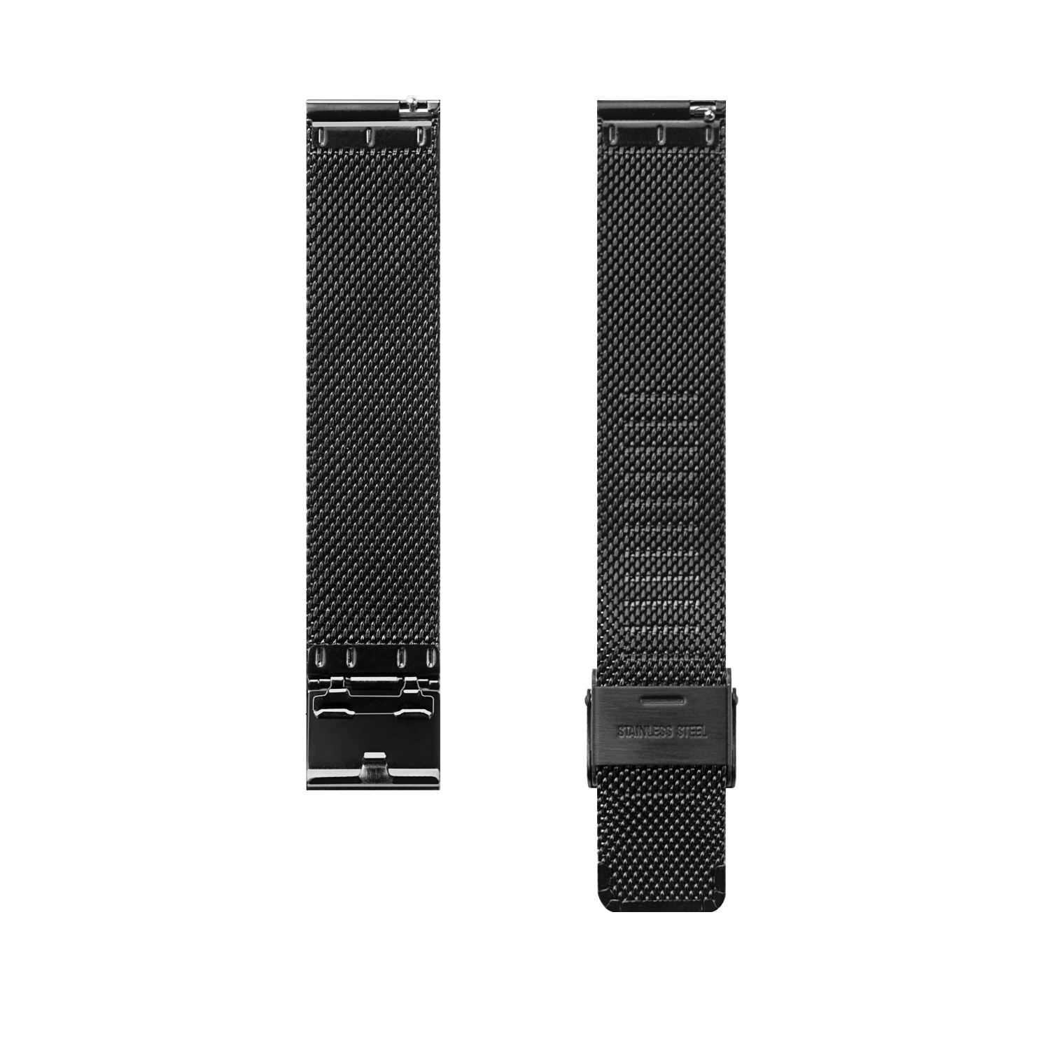 Stainless Steel Mesh Watch Strap, 18mm-BLACK