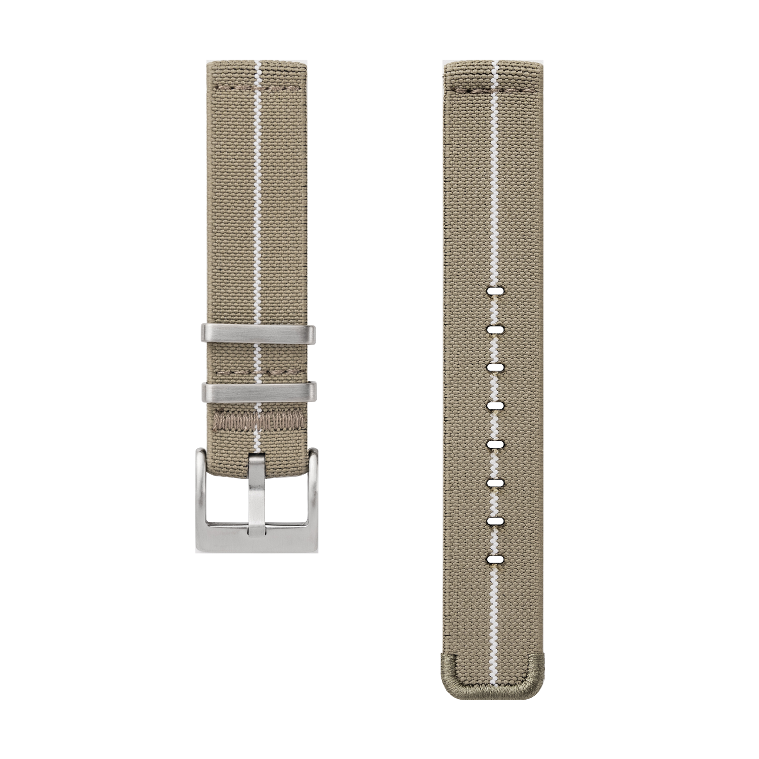 Stretch Nylon Watch Strap, 18mm, khaki