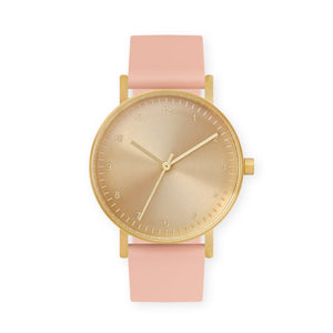 B60 Watch, Gold Case, Gold Dial, Silicone Strap