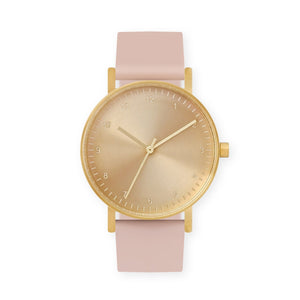 B60 Watch, Gold Case, Gold Dial, Silicone Strap