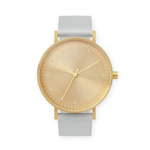 B60 Watch, Gold Case, Gold Dial, Silicone Strap