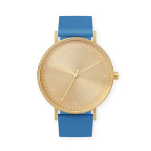 B60 Watch, Gold Case, Gold Dial, Silicone Strap