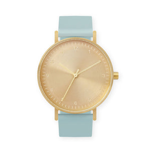 B60 Watch, Gold Case, Gold Dial, Silicone Strap