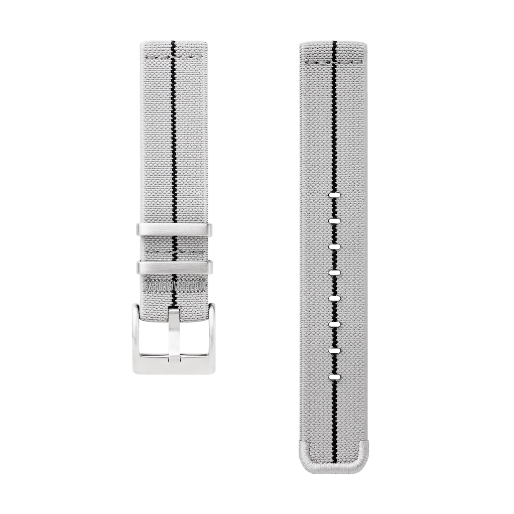 Stretch Nylon Watch Strap, 18mm, Gray