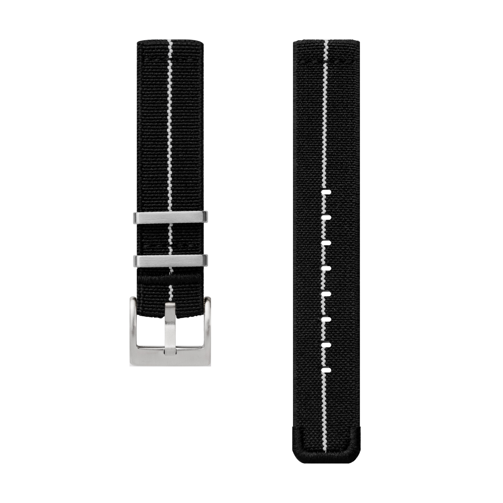 Stretch Nylon Watch Strap, 18mm, Black