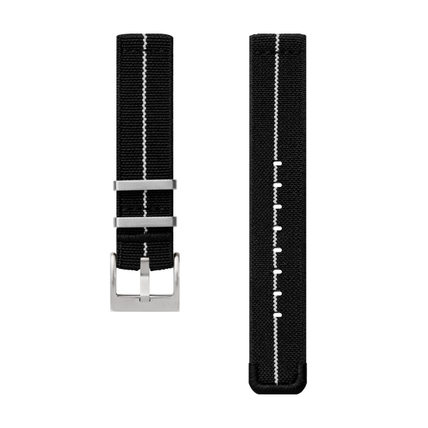 Stretch Nylon Watch Strap, 18mm, Black