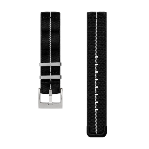 Stretch Nylon Watch Strap, 18mm, Black