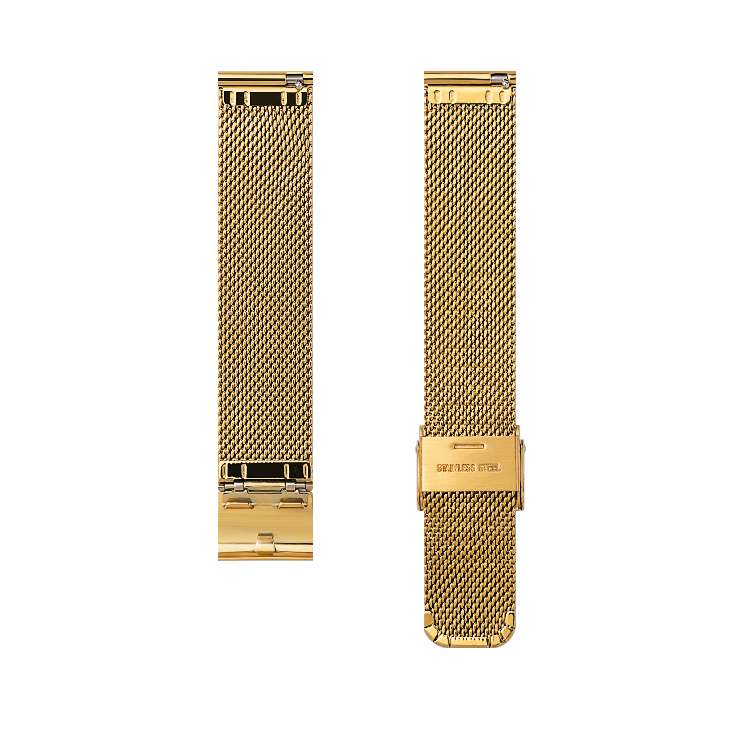 Stainless Steel Mesh Watch Strap, 18mm-GOLD
