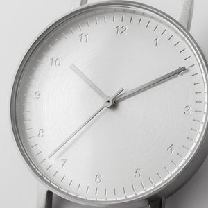 B60 Watch, Silver Case, Silver Dial, Silicone Strap