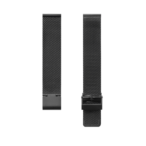 Stainless Steel Mesh Watch Strap, 18mm-BLACK