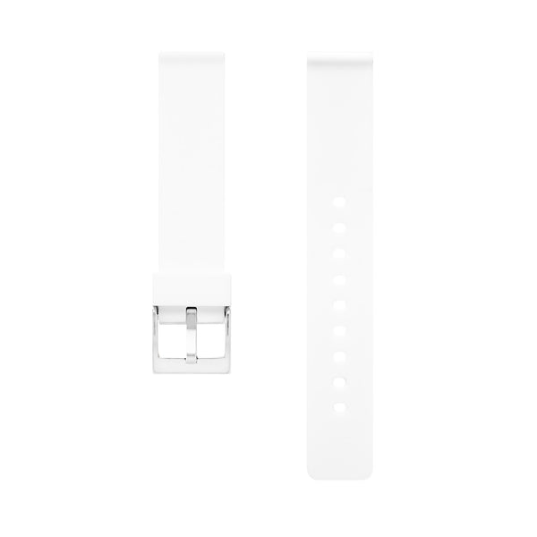 Rubber Watch Strap, White - BIJOUONE