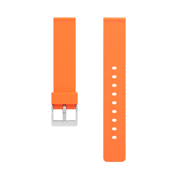 Rubber Watch Strap, 18mm, Orange