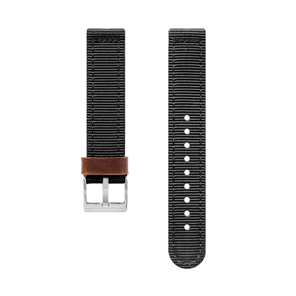 Nylon Watch Strap, Black - BIJOUONE