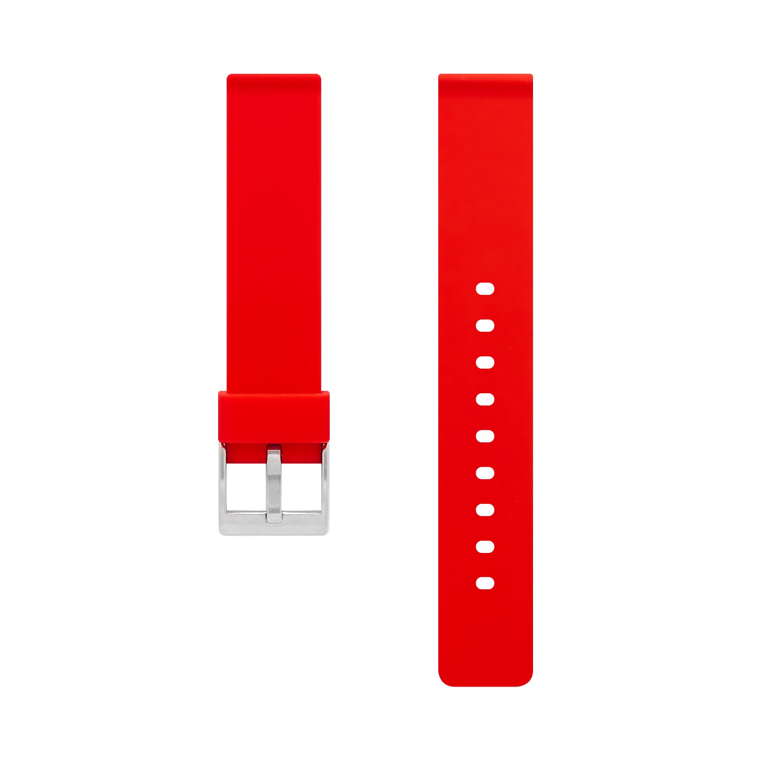 Silicone Watch Strap, 18mm, Red - BIJOUONE