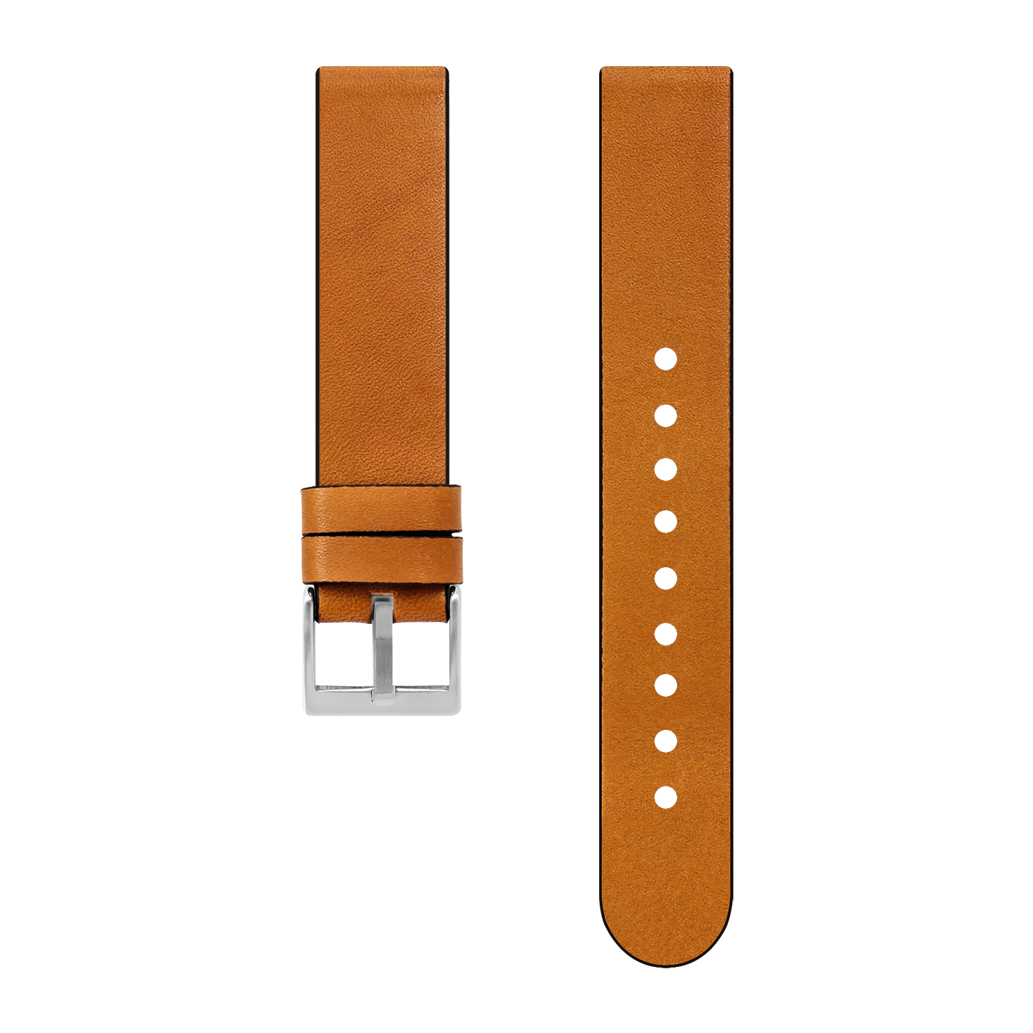 Calf Leather Watch Strap, 18mm, Tan - BIJOUONE