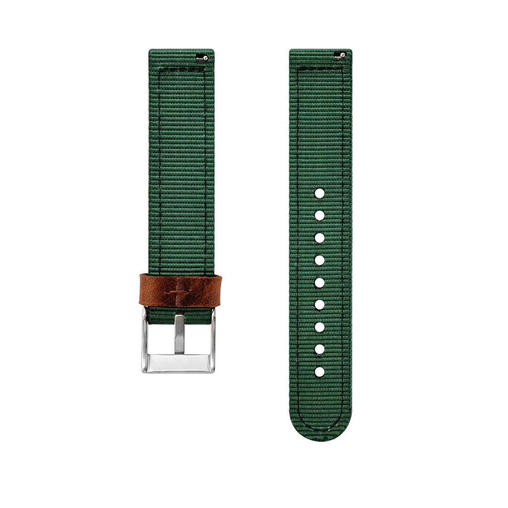 Nylon Watch Strap, 18mm, Green