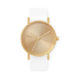 B60 Watch, Gold Case, Gold Dial, Silicone Strap