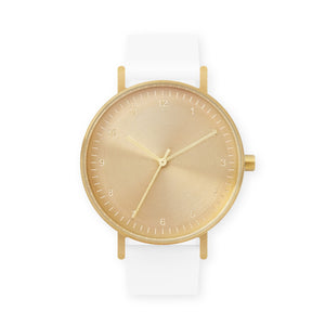 B60 Watch, Gold Case, Gold Dial, Silicone Strap