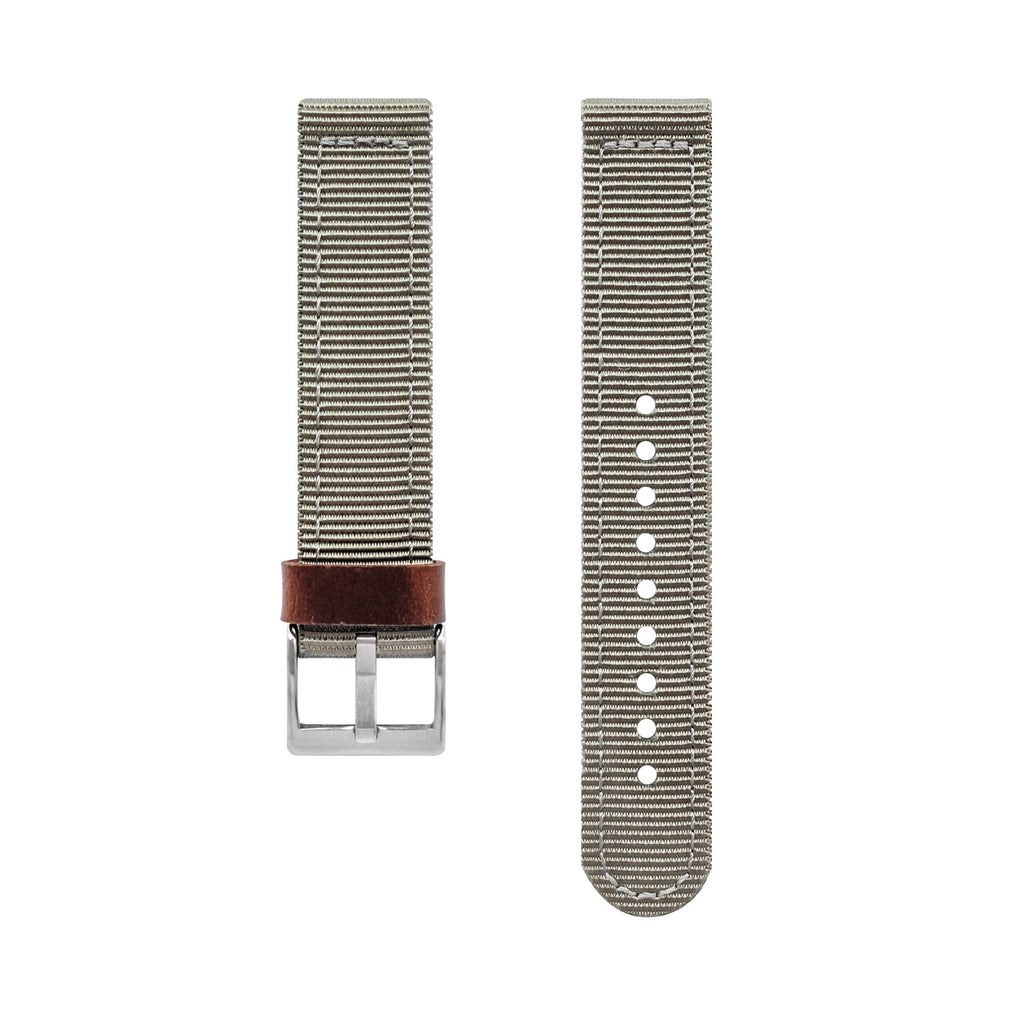 Nylon Watch Strap, Gray - BIJOUONE