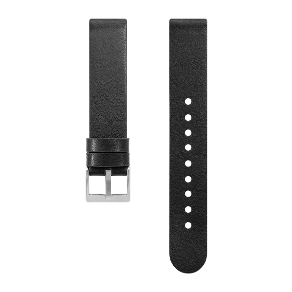 Calf Leather Watch Strap, 18mm, Black