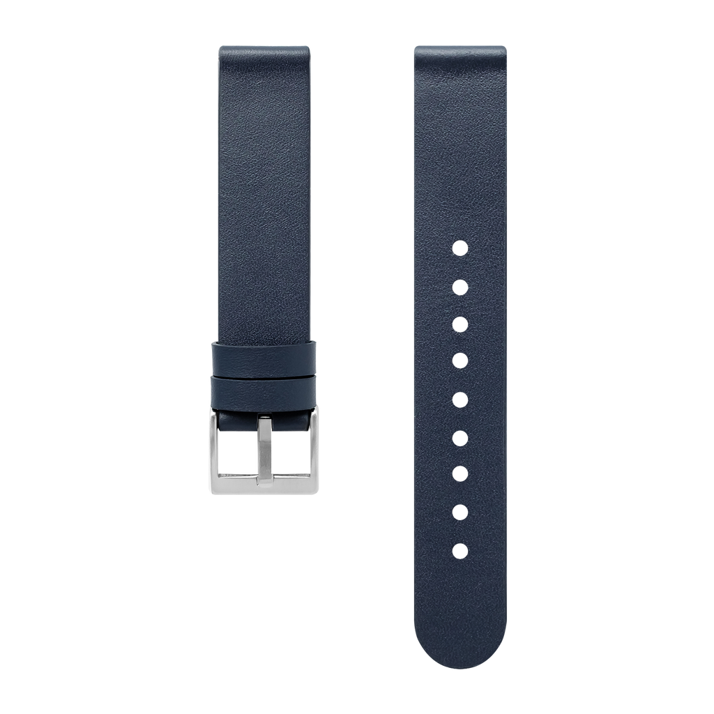 Calf Leather Watch Strap, 18mm, Navy