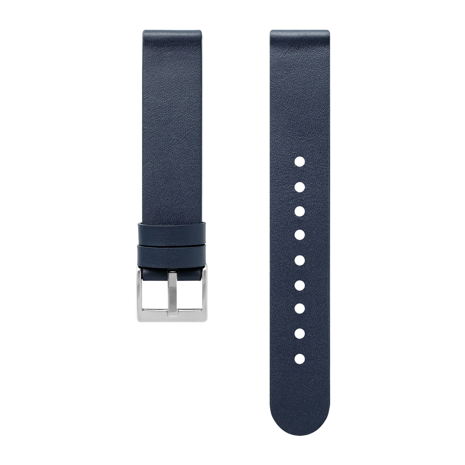 Calf Leather Watch Strap, 18mm, Navy - BIJOUONE