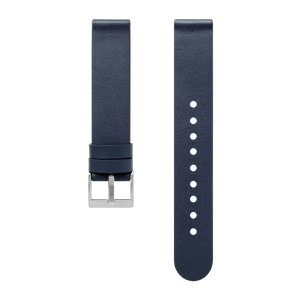 Calf Leather Watch Strap, 18mm, Navy - BIJOUONE