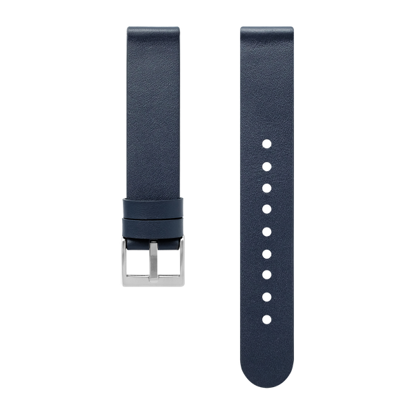 Calf Leather Watch Strap, 18mm, Navy