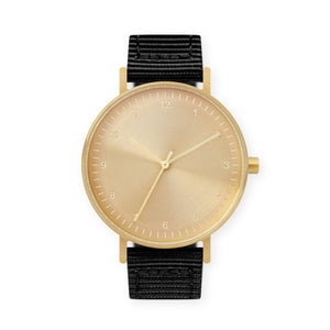 B60 Watch, Gold Case, Gold Dial, Nylon Strap