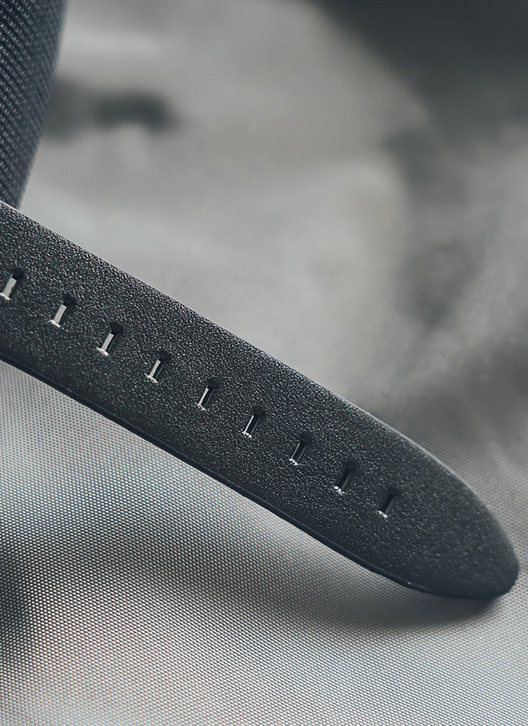 B202 Watch, Rose Gold Case, Off White Dial, Calendar, Leather Strap - Black