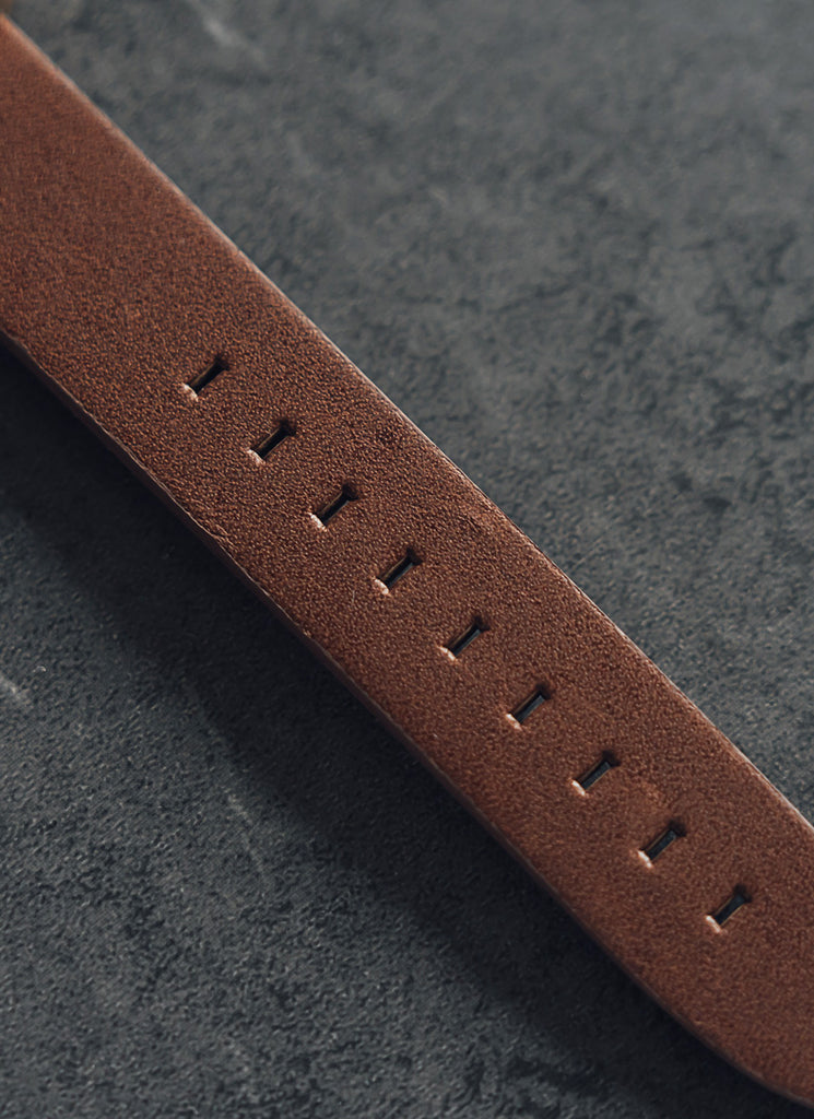 B202 Watch, Rose Gold Case, Off White Dial, Calendar, Leather Strap - Brown