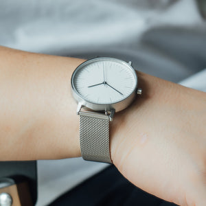 Stainless Steel Mesh Watch Strap, 18mm - BIJOUONE