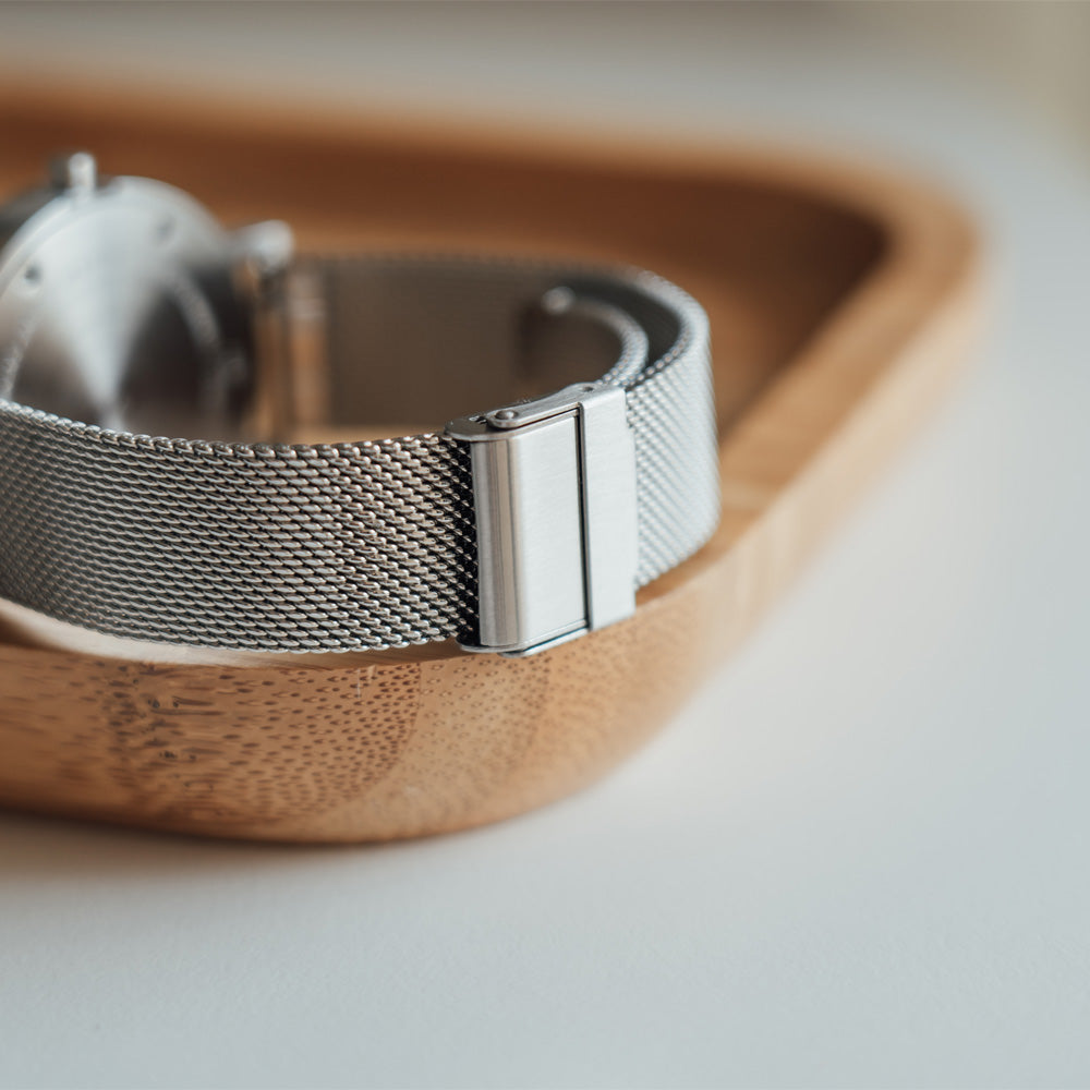Stainless Steel Mesh Watch Strap, 18mm - BIJOUONE