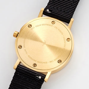 B60 Watch, Gold Case, Gold Dial, Nylon Strap