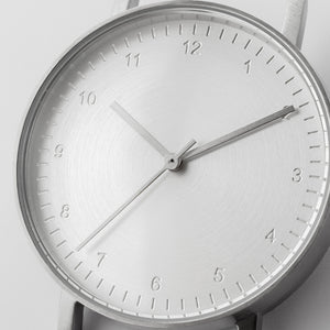 B60 Watch, Silver Case, Silver Dial, Silicone Strap