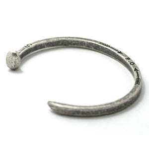 Skinny Railroad Spike Cuff, Antique Silver - BIJOUONE