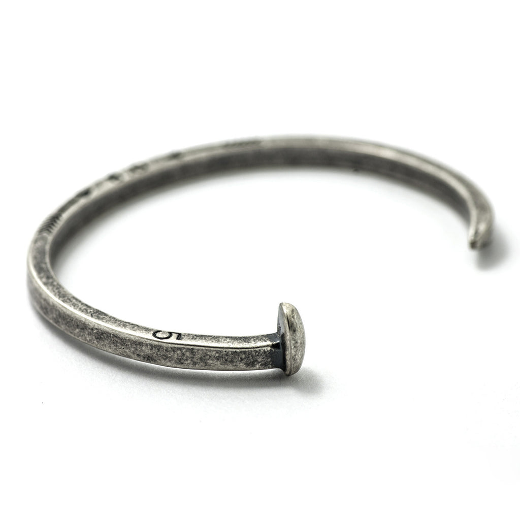 Skinny Railroad Spike Cuff, Antique Silver - BIJOUONE