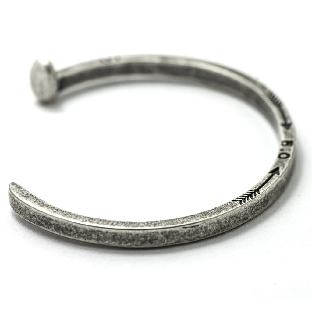 Skinny Railroad Spike Cuff, Antique Silver - BIJOUONE