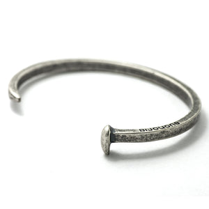 Skinny Railroad Spike Cuff, Antique Silver - BIJOUONE