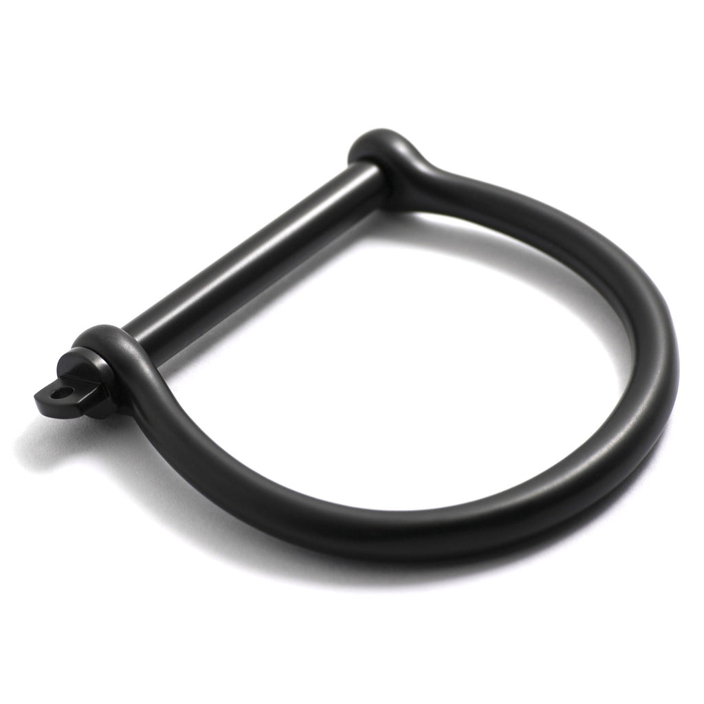 Classic Screw Cuff Bracelet, Matte Black - BIJOUONE