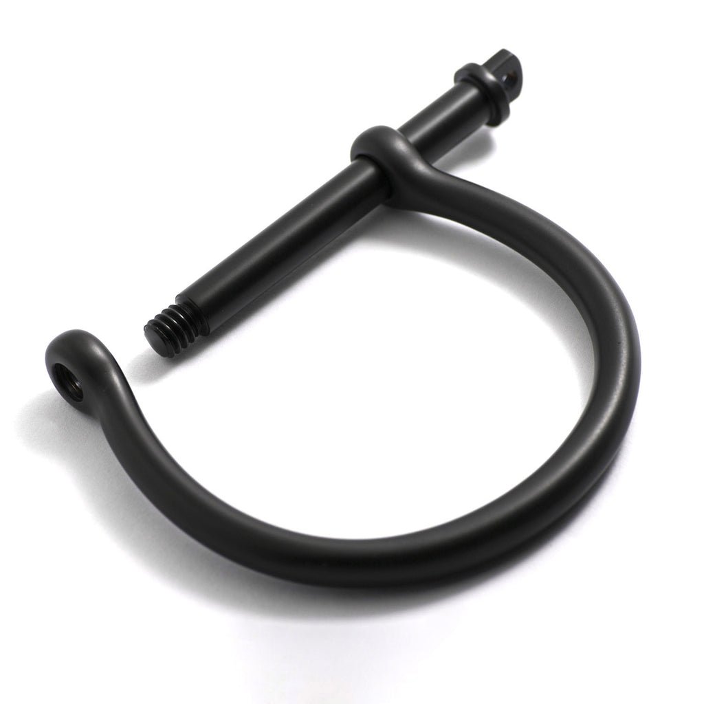 Classic Screw Cuff Bracelet, Matte Black - BIJOUONE